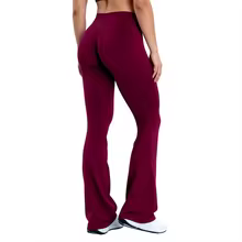 Legging Flared Seamless Tummy Control Scrunch Sportswear Pro - Winter Berry
