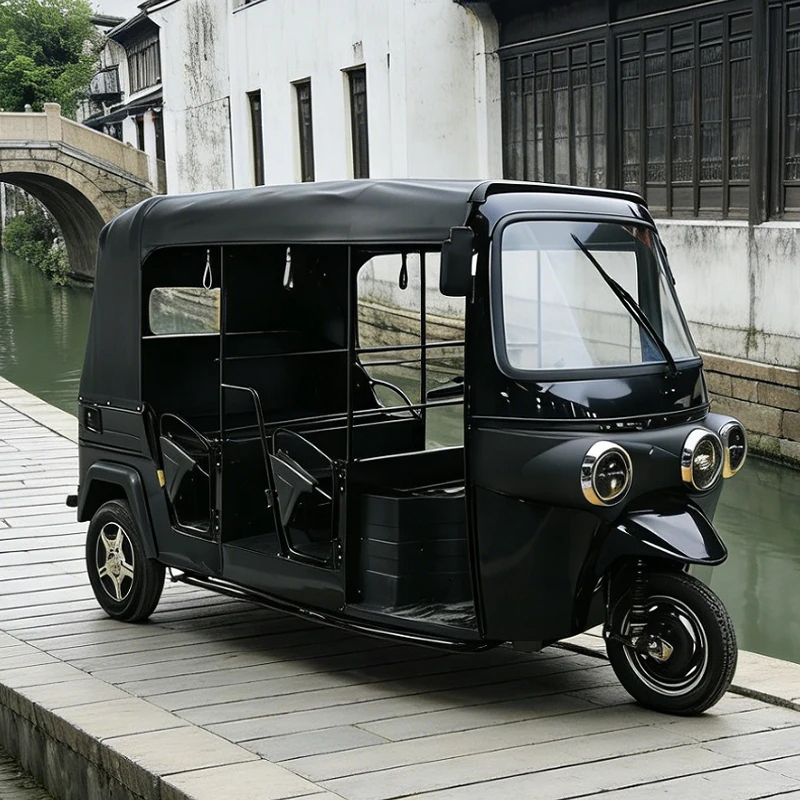KEYU New China Products 72V180AH Lithium Iron Phosphate Battery Electric 3 Wheeler TUKTUK Open 7 Passengers Heavy Duty for City