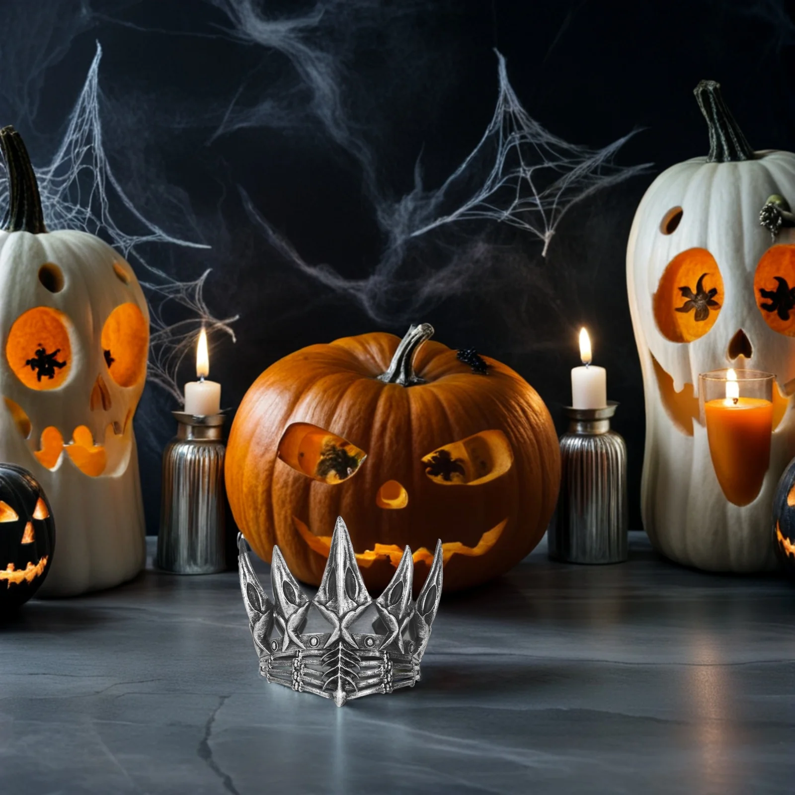 Gotische kroon voor cosplayfeest Halloween-kostuumkroon voor mannen Decoratieve kronen Vintage accessoires Gemakkelijk te dragen