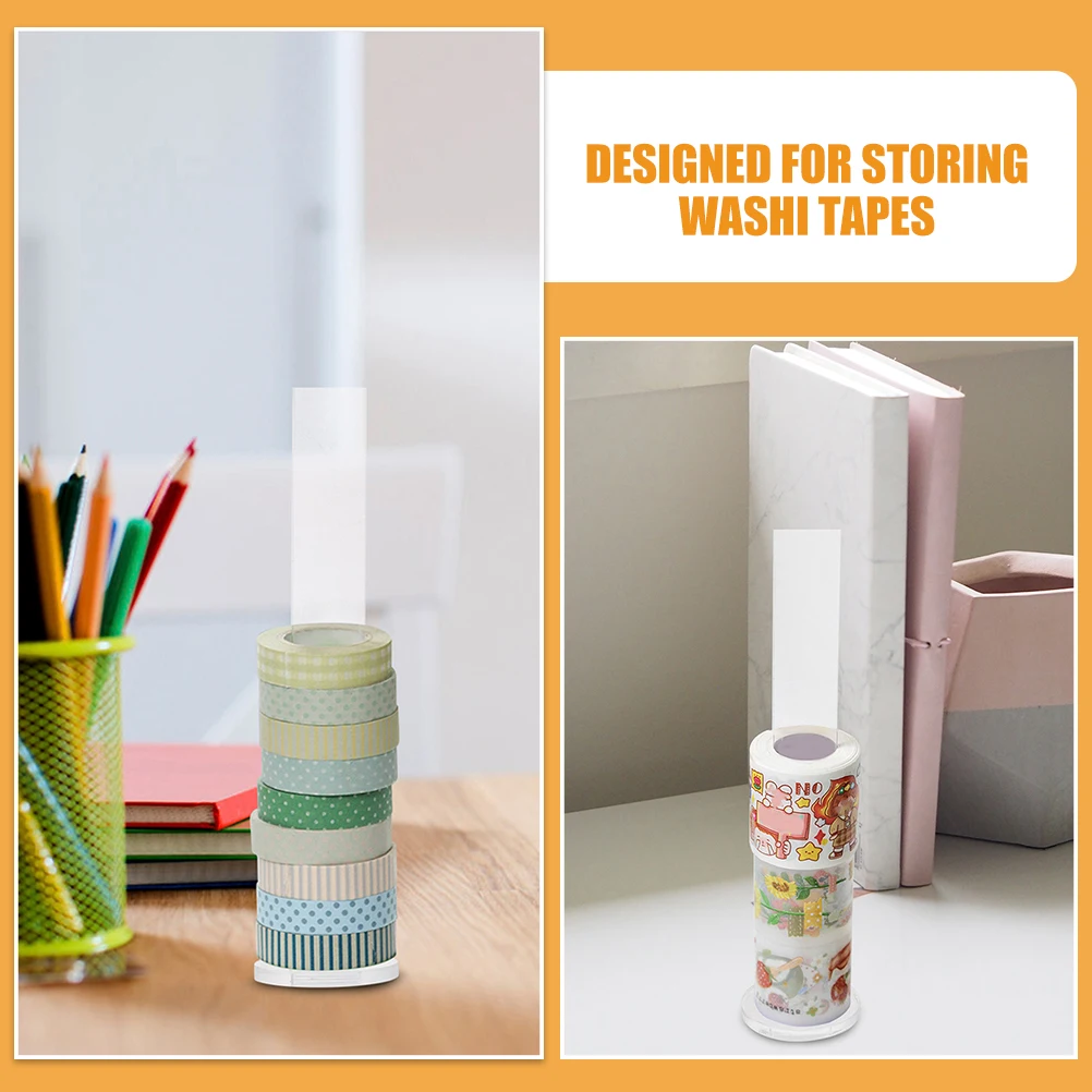 

3pcs Acrylic Tape Rack Washi Adhesive Organizer Storage Stand Holder For Home Display Shelf Light Easy Assemble