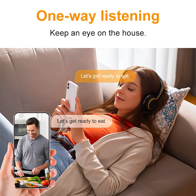 كاميرا واي فاي لاسلكية داخلية 1080P HD كاميرا مراقبة لاسلكية خارجية لأمن المنزل للرؤية الليلية كاميرا IP كاميرا CCTV