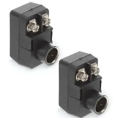 2 Pcs 75 Ohm to 300 Ohm Signal Adapter Coaxial Matching Connector