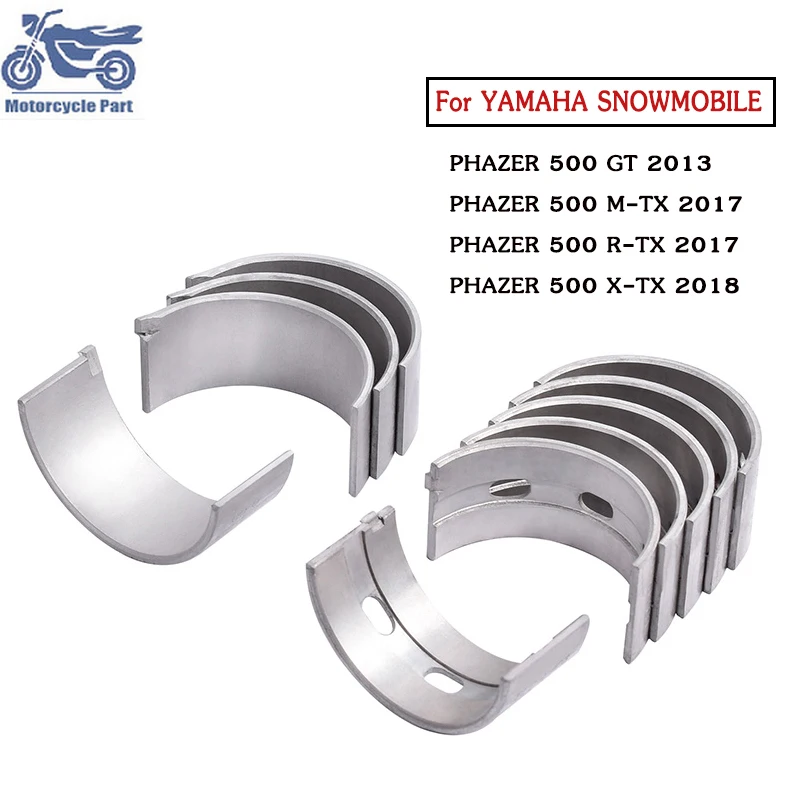 

10pcs/set STD +25 +50 Motorcycle Connecting Rod & Crankshaft Main Bearing Set For Yamaha SNOWMOBILE PHAZER 500 X-TX R-TX 17-18