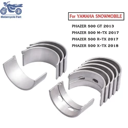 10pcs/set STD +25 +50 Motorcycle Connecting Rod & Crankshaft Main Bearing Set For Yamaha SNOWMOBILE PHAZER 500 X-TX R-TX 17-18