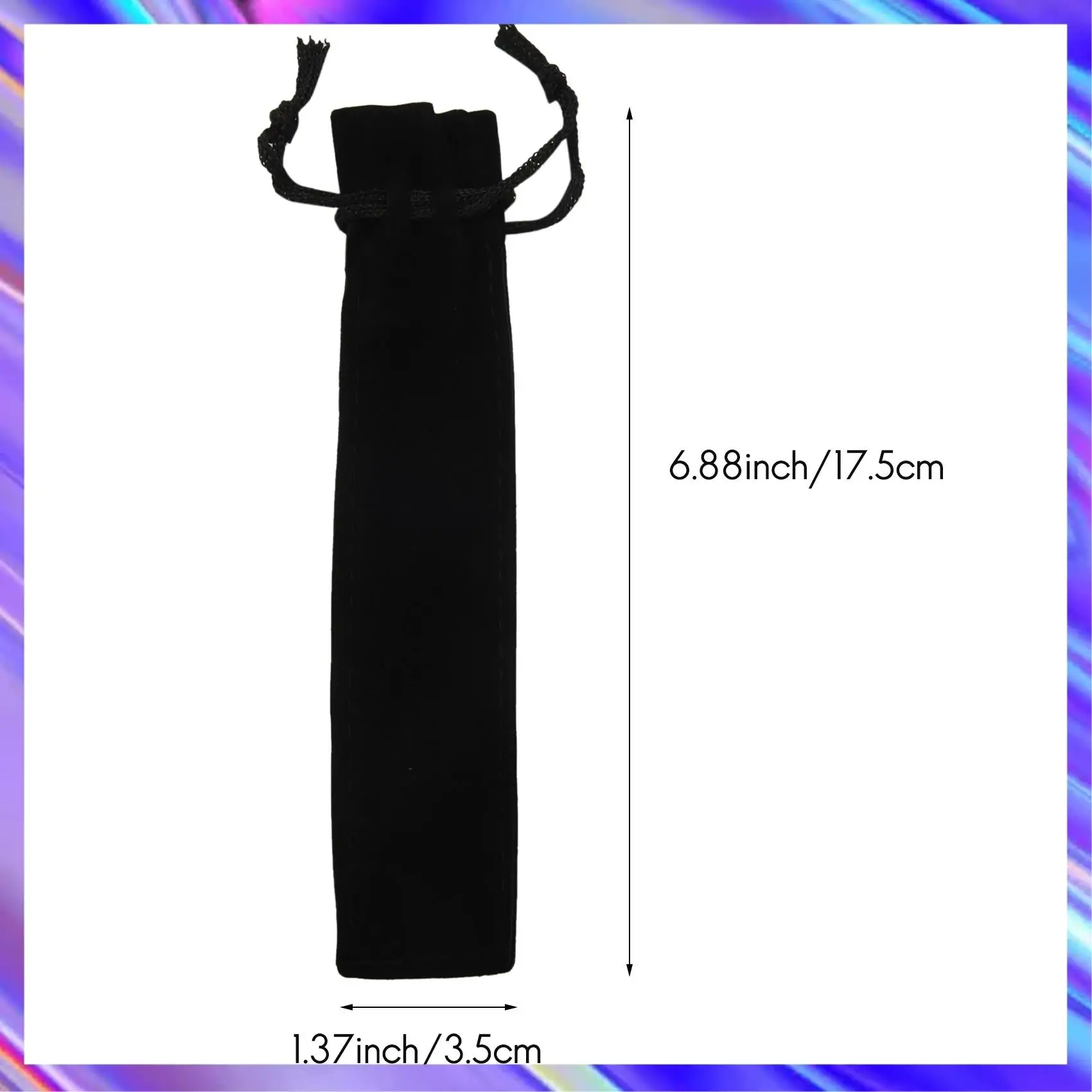 500 個ブラックベルベットペンポーチスリーブホルダーシングルペンバッグケース鉛筆バッグ