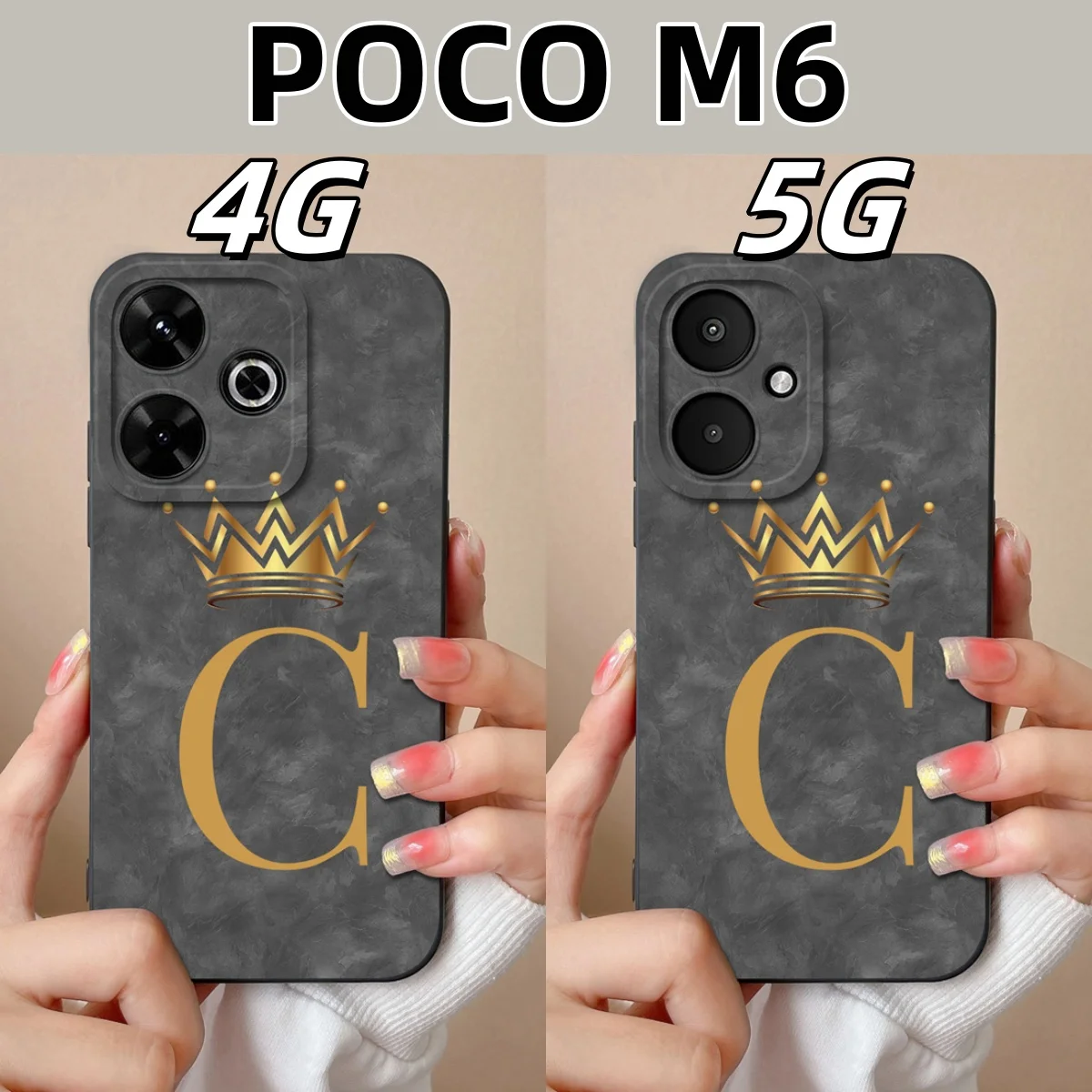 For POCO M6 Pro Case Cute Simple Letters Phone Cover For POCO M 6 4G 5G Liquid Silicone Soft Anti Drop High Quality Back Covers