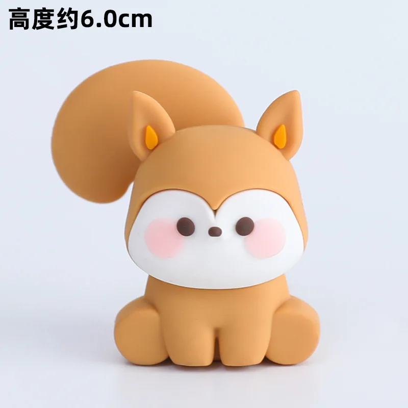 Woodland Cartoon Animal Cake Decorations Squirrel Fox Green Tree Kids Birthday Cake Toppers Mushroom Balloon Baby Shower Decor - view 2