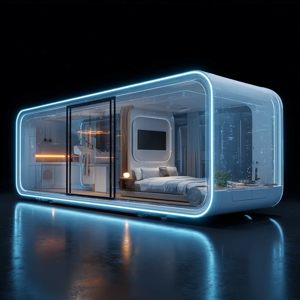 ti- Space Soundproof Steel Waterproof Capsule Hotel Hostel Bed Sleeping Pods Modern Luxury Living Room Courtyard Bathroom Gym%