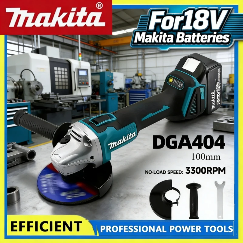 

Makita DGA404 100mm Brushless Electric Angle Grinder Metal Wood Power Tool Grinder Cordless Grinding Polishing Cutting Machine