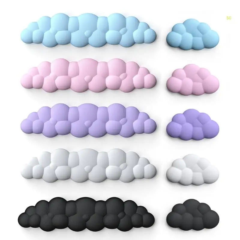 Cloud-Shape คีย์บอร์ดและเมาส์แผ่นรองข้อมือ Mousepad ฐานกันลื่น, เหมาะสำหรับ Office และ Gaming Mousepad Dropshipping