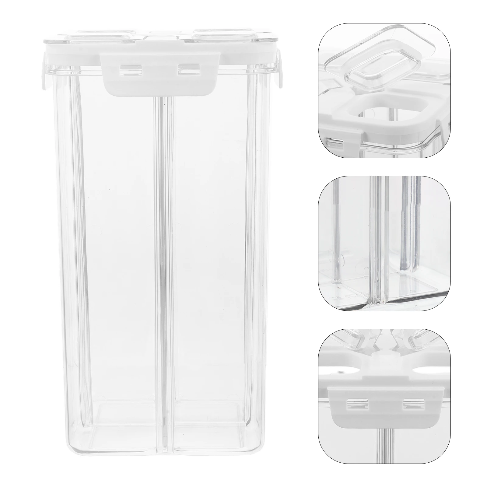 

Airtight Food Containers Multicompartment Plastic Snack Jar Pantry Organizer Square Kitchen Container With Lids For Cereal