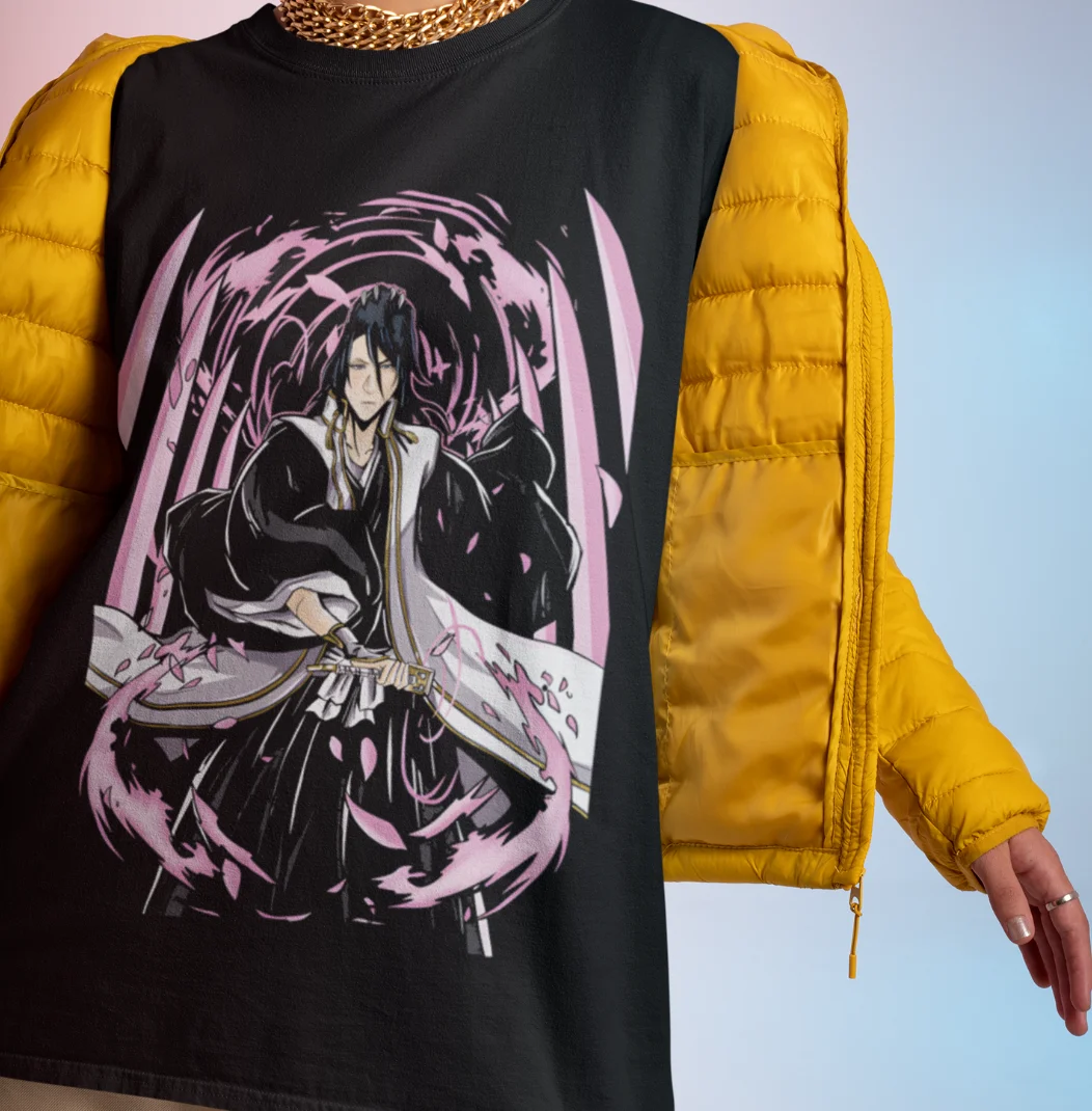 Byakuya Kuchiki camiseta Senbonzakura camiseta Bleach Anime camiseta Ichigo Rukia