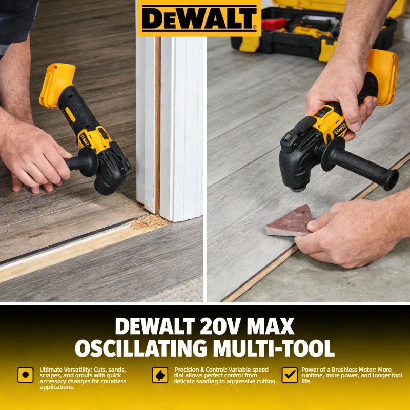 DEWALT Brushless Multi-Function Oscillating Tool - Universal Cut, Polish & Scrape Vibration Tool (Tool Only)