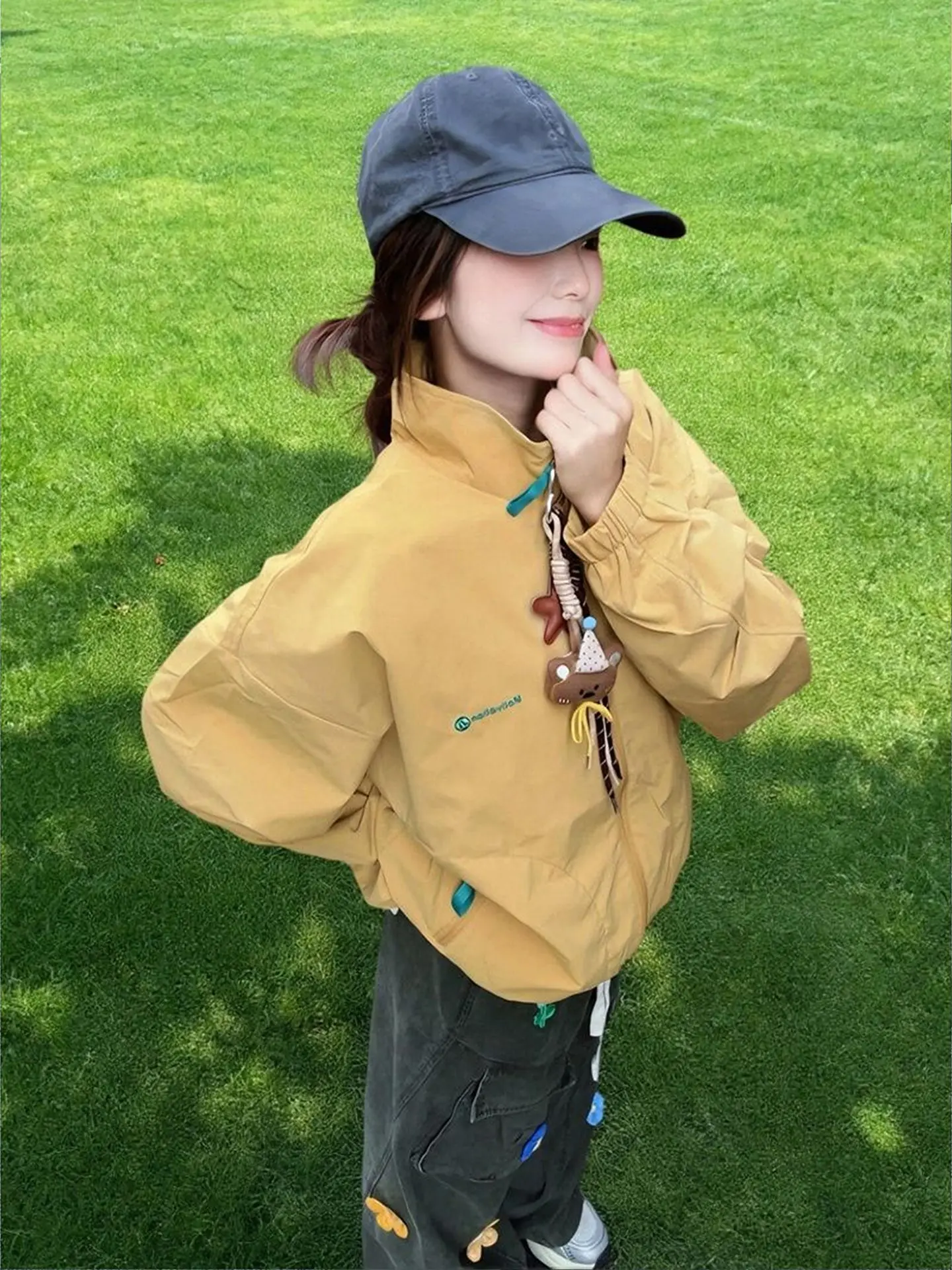 

Ретро американский воротник-стойка Jaet Outdoor ex, осеннее новое пальто для пар Sle Cleanfit, водонепроницаемое длинное пальто из полиэфирного волокна