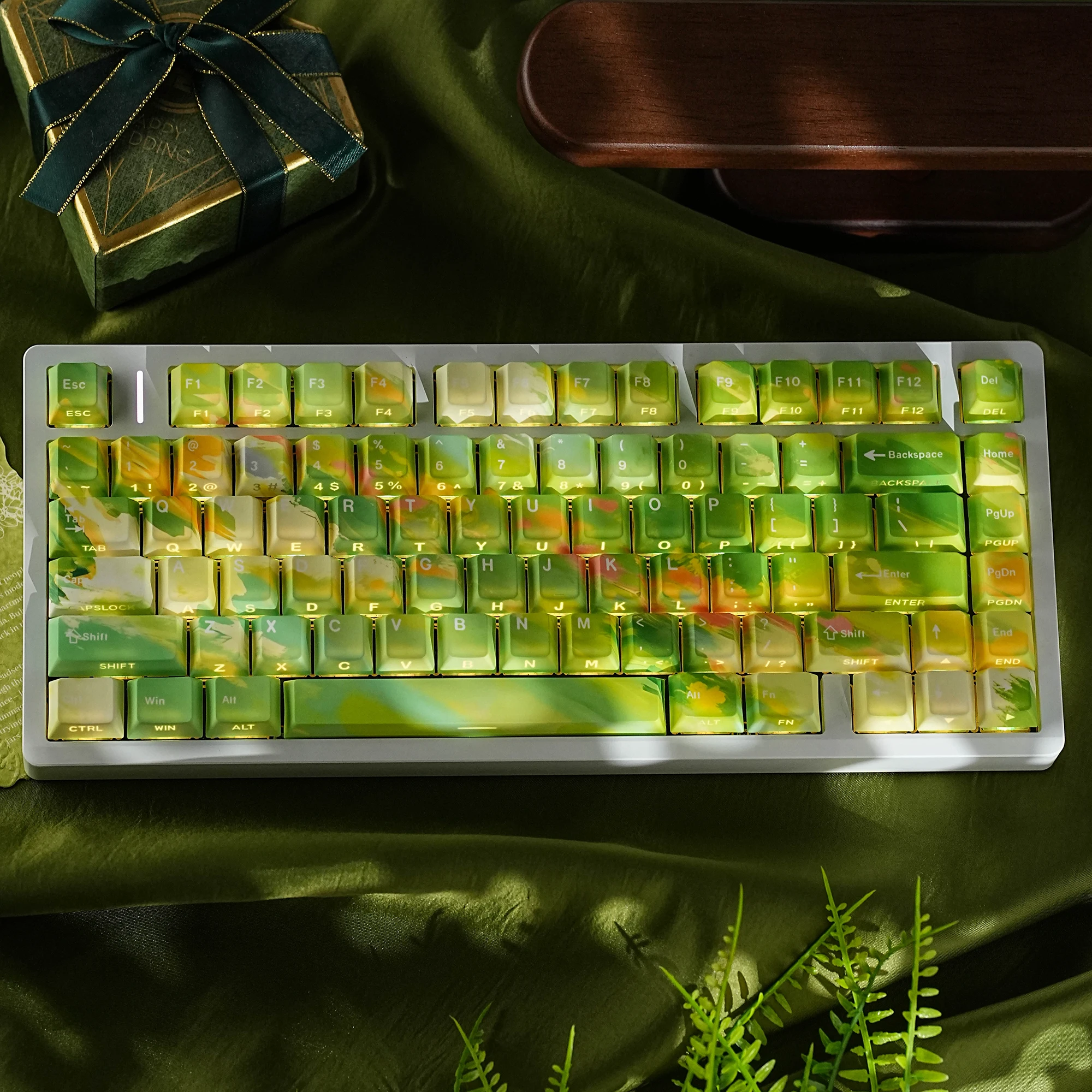 SpringMoor Cherry Profile Keycaps Dye-Sub Double Print 131 Keys Hebrew DE FR KR RU ES Compatible For Mechanical Keyboard