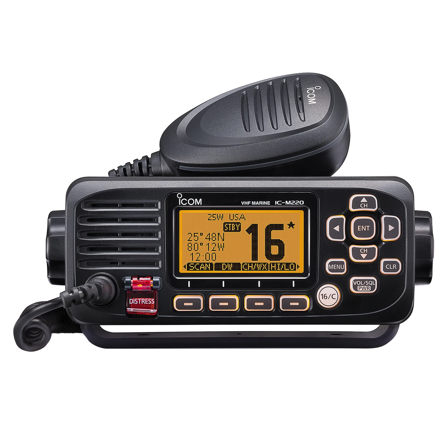 Transceptor marinho IPX7 VHF para rádio de estação base móvel de longa distância Icom IC M220