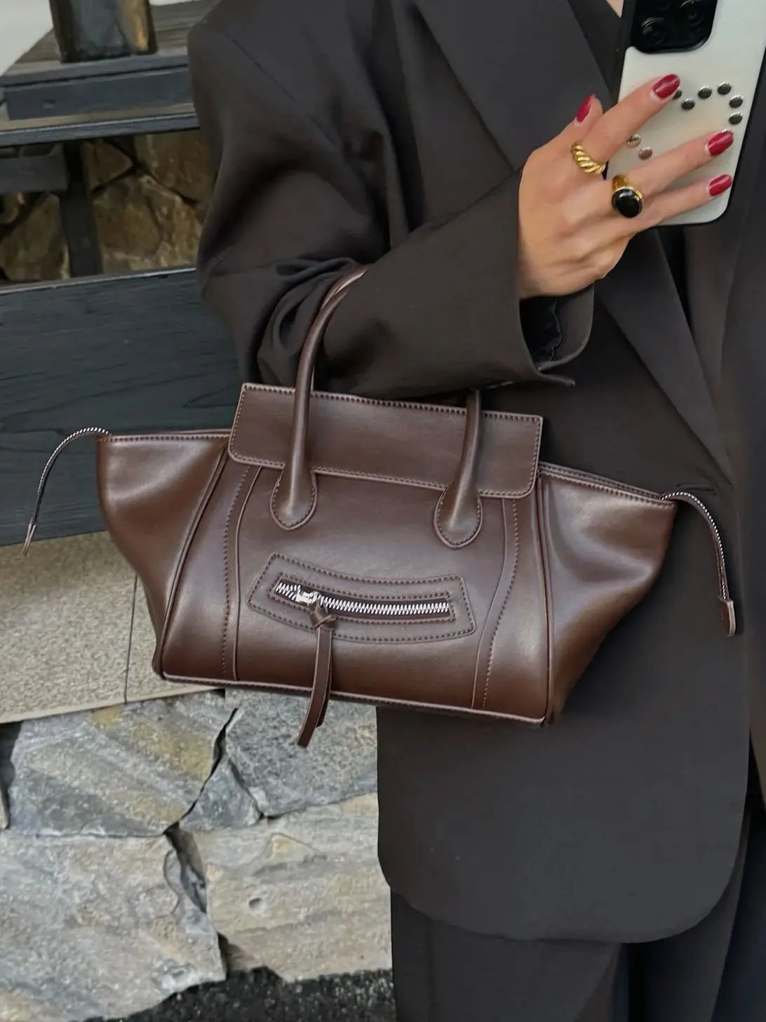 

Женская сумка из натуральной кожи класса люкс, дизайнерская, через плечо, маленькая, из воловьей кожи, с верхней ручкой