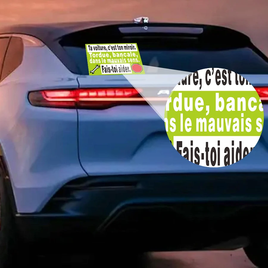 150 Pcs Funny  French Parking Warning Stickers - Matte Finish, 7x5cm/2.75x1.57 Inch, Humorous Car Reminder Labels