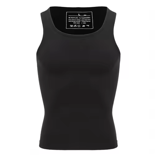 Mens Slimming Body Shaper Shapewear Abs Abdomen Compression Shirt to Hide Gynecomastia Moobs Workout Tank Tops Undershirts - Image 9