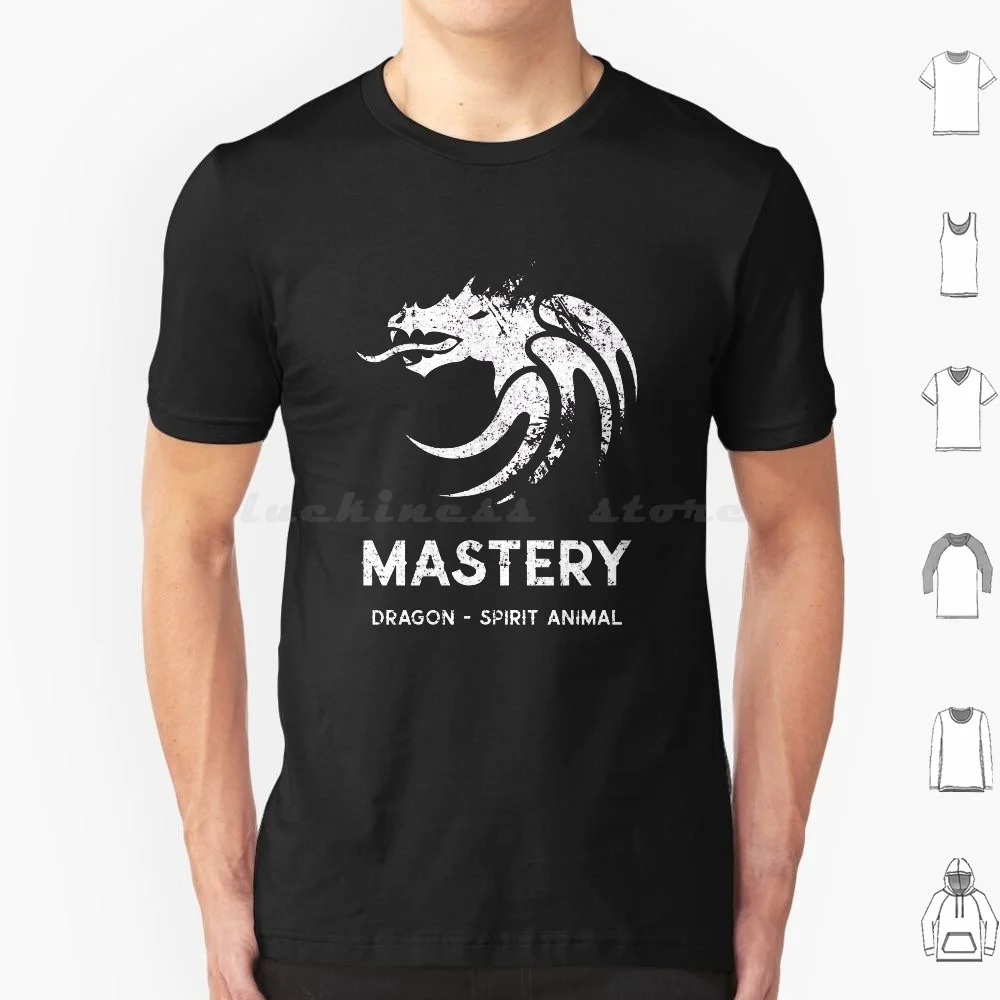 

Футболка Mastery White Dragon Spirit Animal, хлопковая крутая футболка 6xl, белый дракон, дух животного, духовный шаманский тотем, дракон, дикий