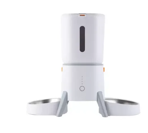 5L Pet Intelligent Feeder - APP Controls Remote Feeding Machine - Dual Bowl for Cats and Dogs, Automatic Function