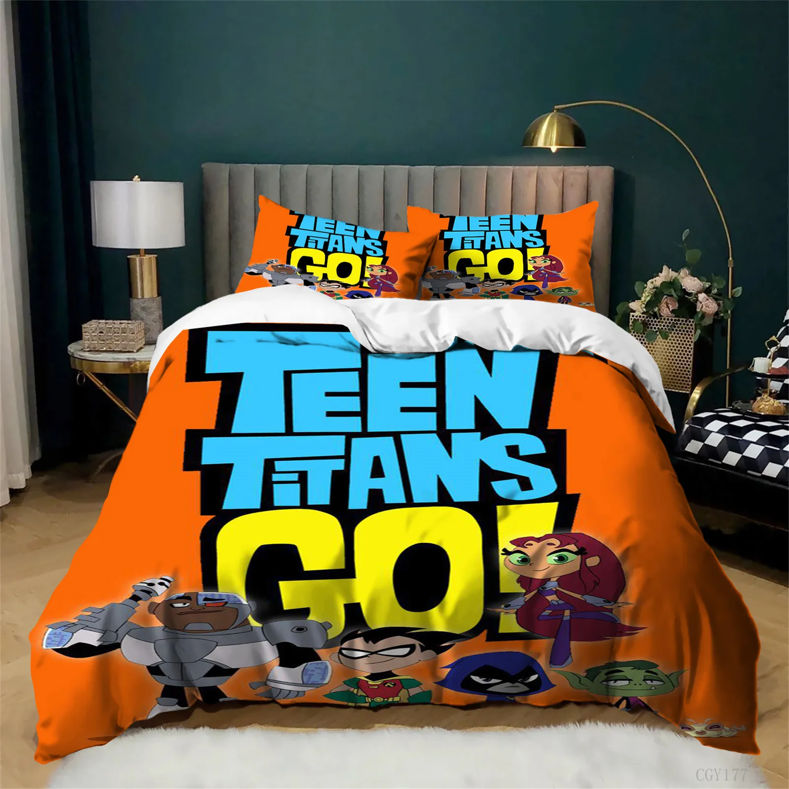 

Комплект постельного белья Teen Titans Go: ультрамягкий дышащий комплект с пододеяльником и одеялом, легкий, для всех сезонов