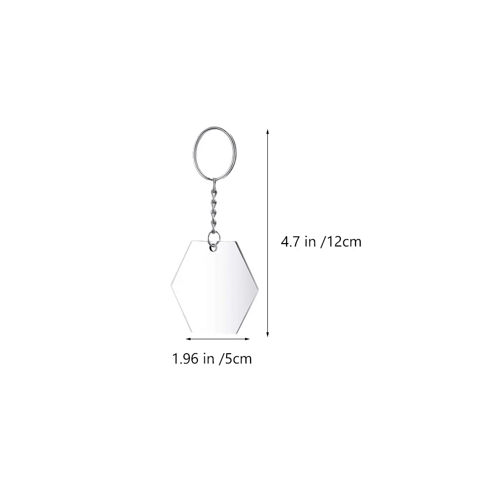 48 قطعة سلسلة مفاتيح مصنوعة من الأكريليك الفراغات جولة السلس خفيفة الوزن Diy بها بنفسك المشاريع الحرفية حقيبة مدرسية قلادة كيرينغ صنع المجوهرات الملحقات