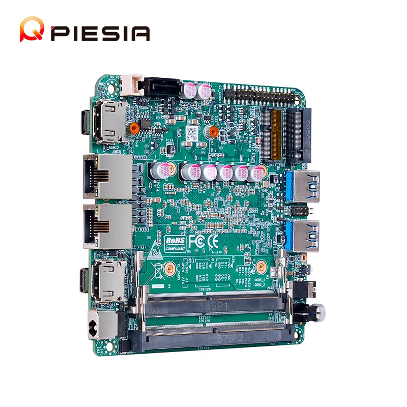 Piesia Intel Core AI Ultra 7 155H 155U 125H 125U Mini placa de PC Industrial Dual Lan 2 * DDR5 96GB 2 * HD/tipo-c X86 NUC placa base