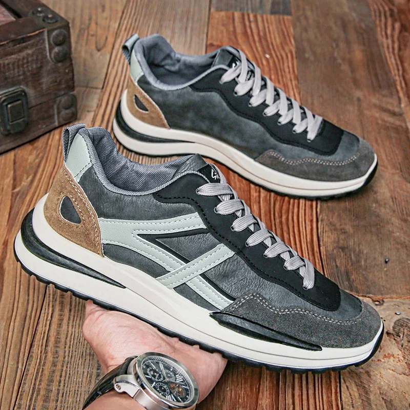 Outdoor Men Casual Sneakers Breathable Air Mesh Running Shoes Tennis Shoes Lightweight Men Sports Shoes