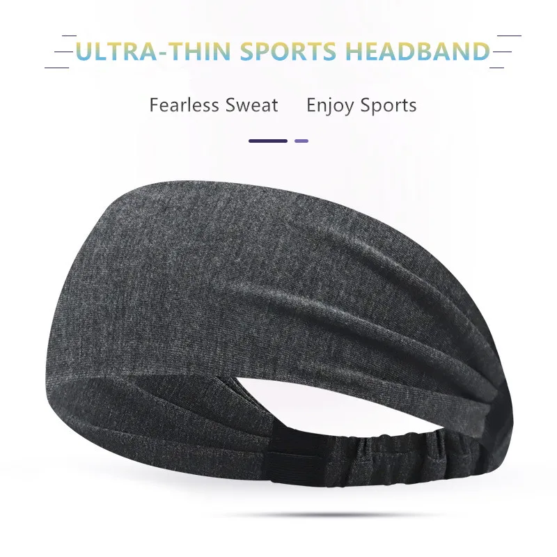 Hot Salling Ultra-Thin Sports Headband Men Women Running Fast Dry Headband Yoga Hair Band Outdoor Sport Sweat Absorbing Headband