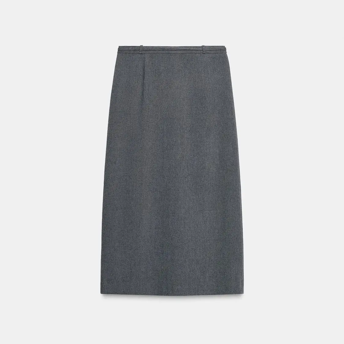 

High Waist Straight Cut Skirt with Slit Design Autumn New Arrival Women's Faion Belt Included French Sle Printed Pol...