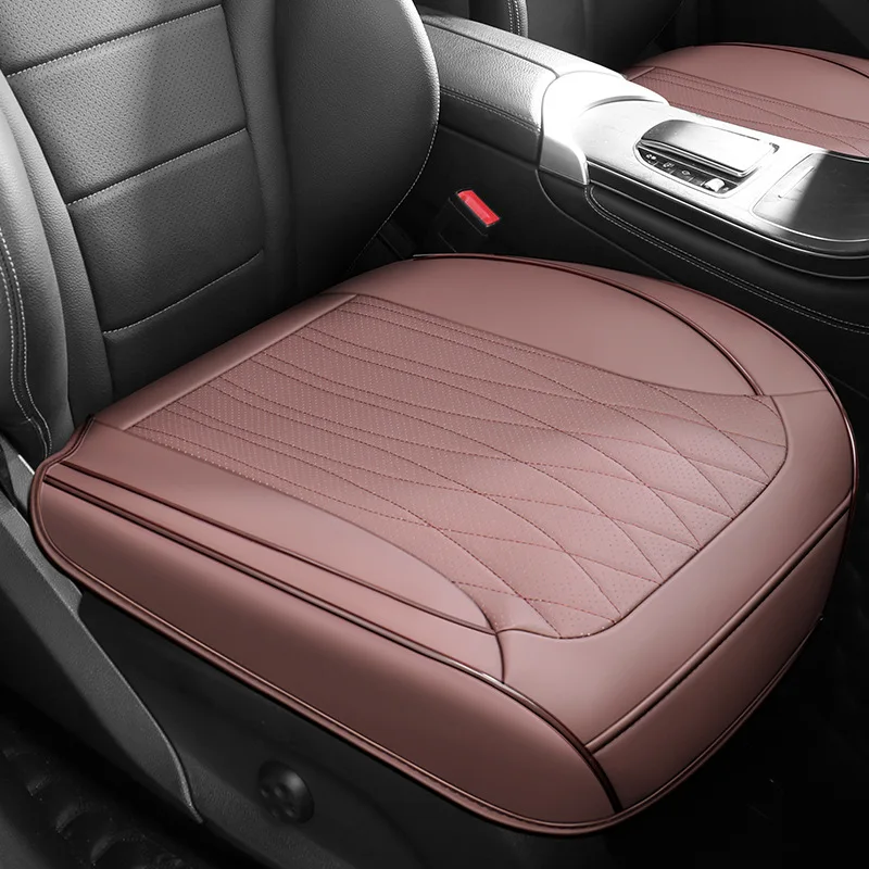 

Universal Leather Car Seat Cover Full Wrap Anti-Slip Driver Seat Protectors Storage Pocket Waterproof Front Car Seat Cushion