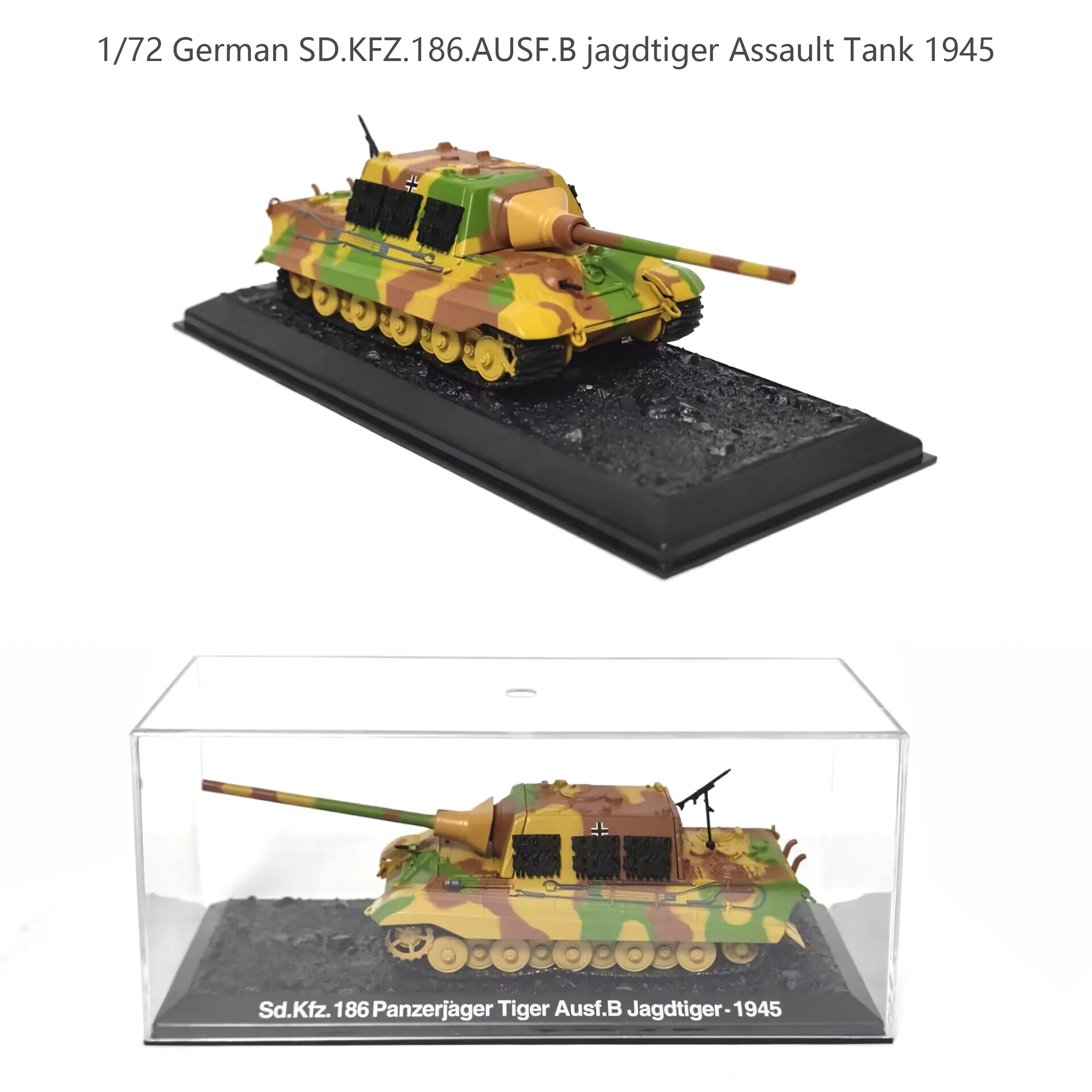 Special price out of print 1/72 German SD.KFZ.186.AUSF.B jagdtiger Assault Tank 1945  Alloy Collection Model