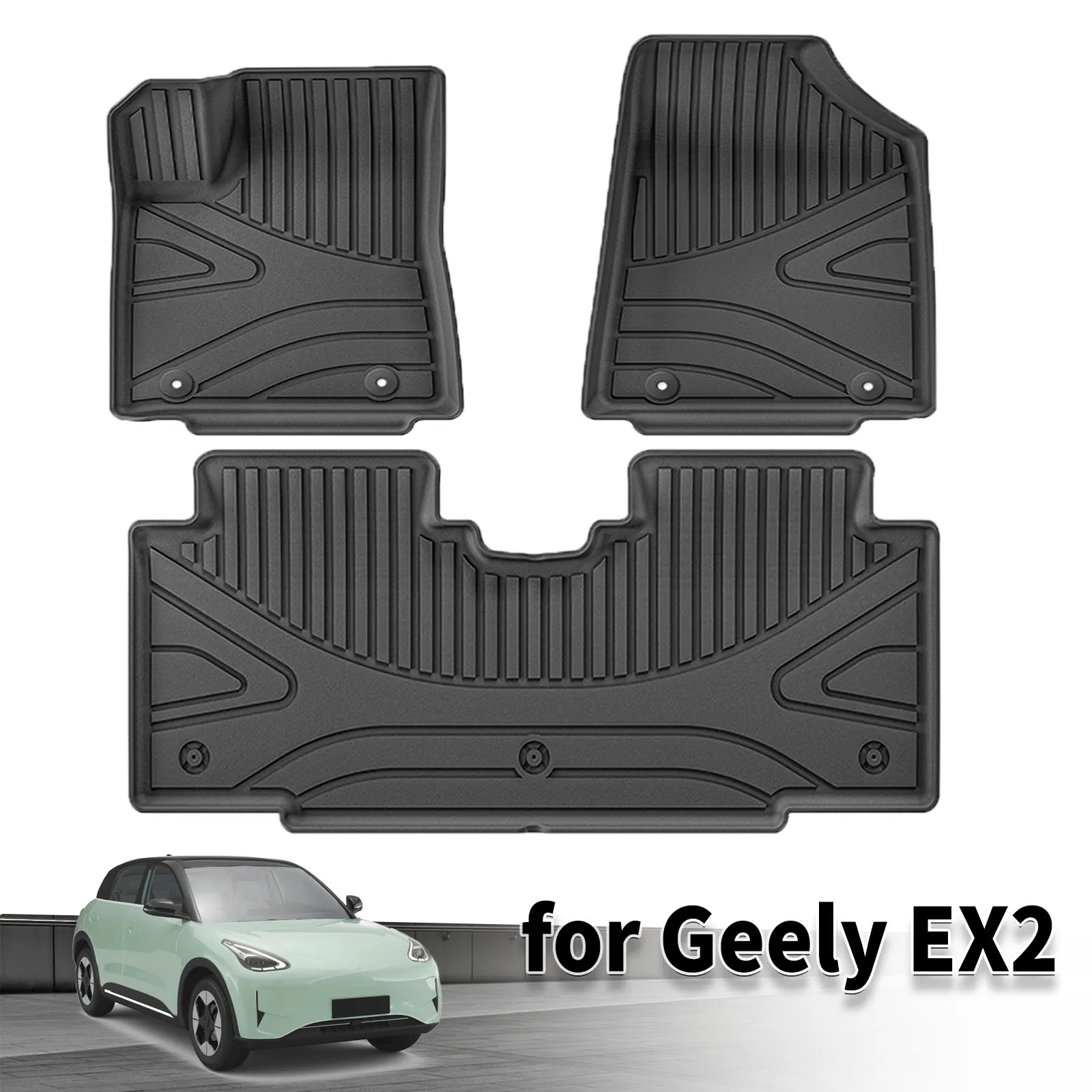for Geely EX2 2025 2026  Eco-Friendly TPE Floor Mats & Trunk Mats Cover All-Weather Protection Car Accessories