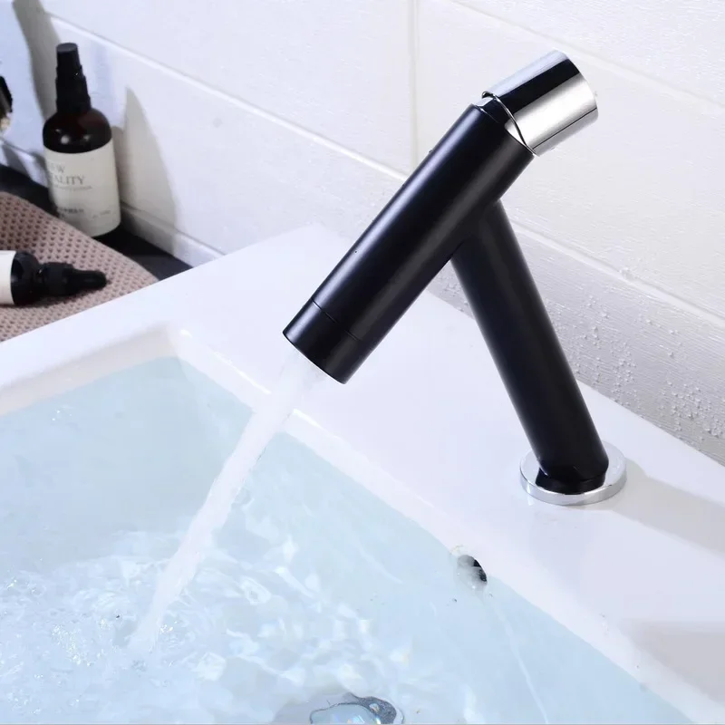 

Antique Bronze Bathroom Faucet - Deck Mounted Single Handle, High-quality Hot/Cold Mixer Tap