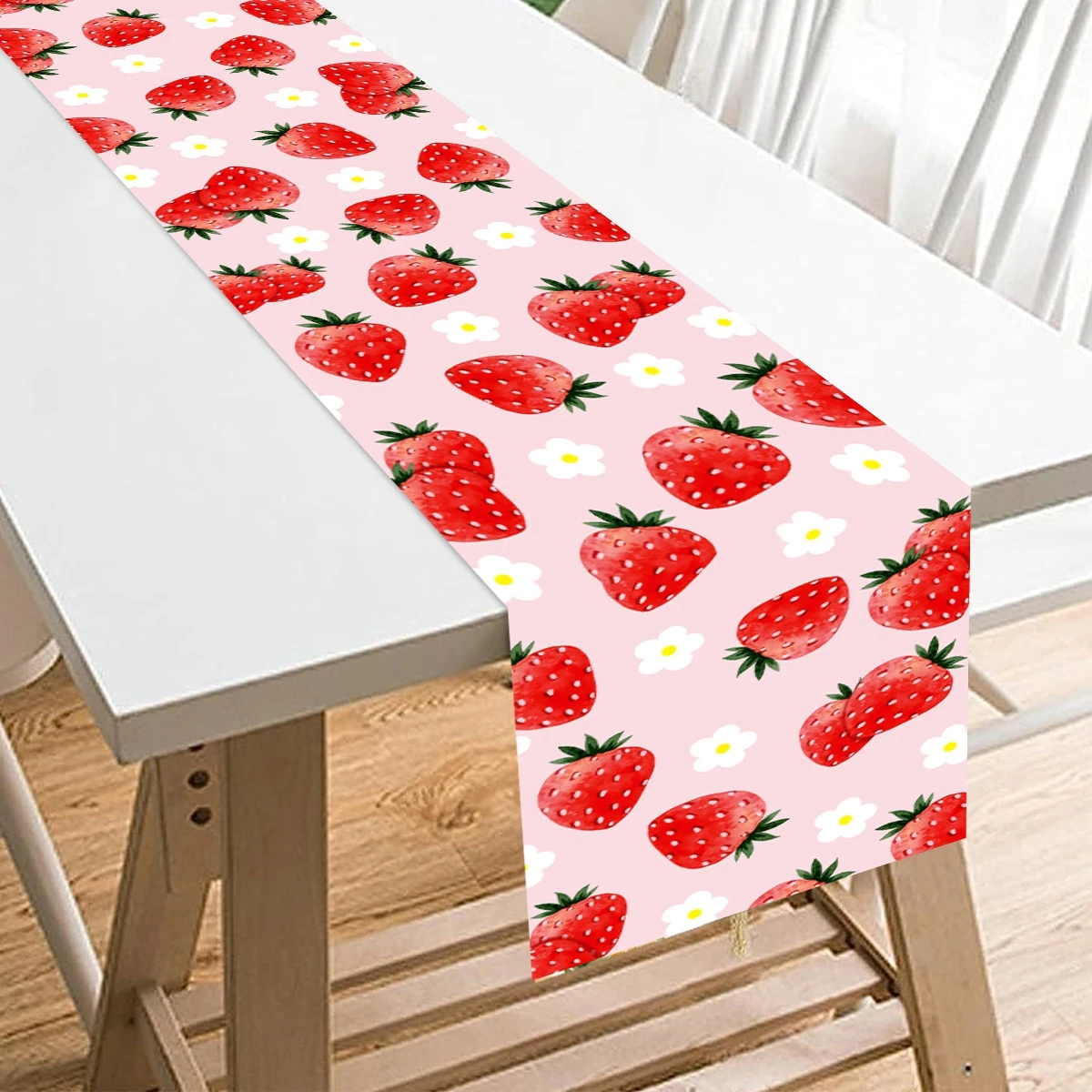 

Summer Decorations Strawberry Table Runner Strawberry Shortcake Party Decorations Strawberry First Birthday Party Decorations