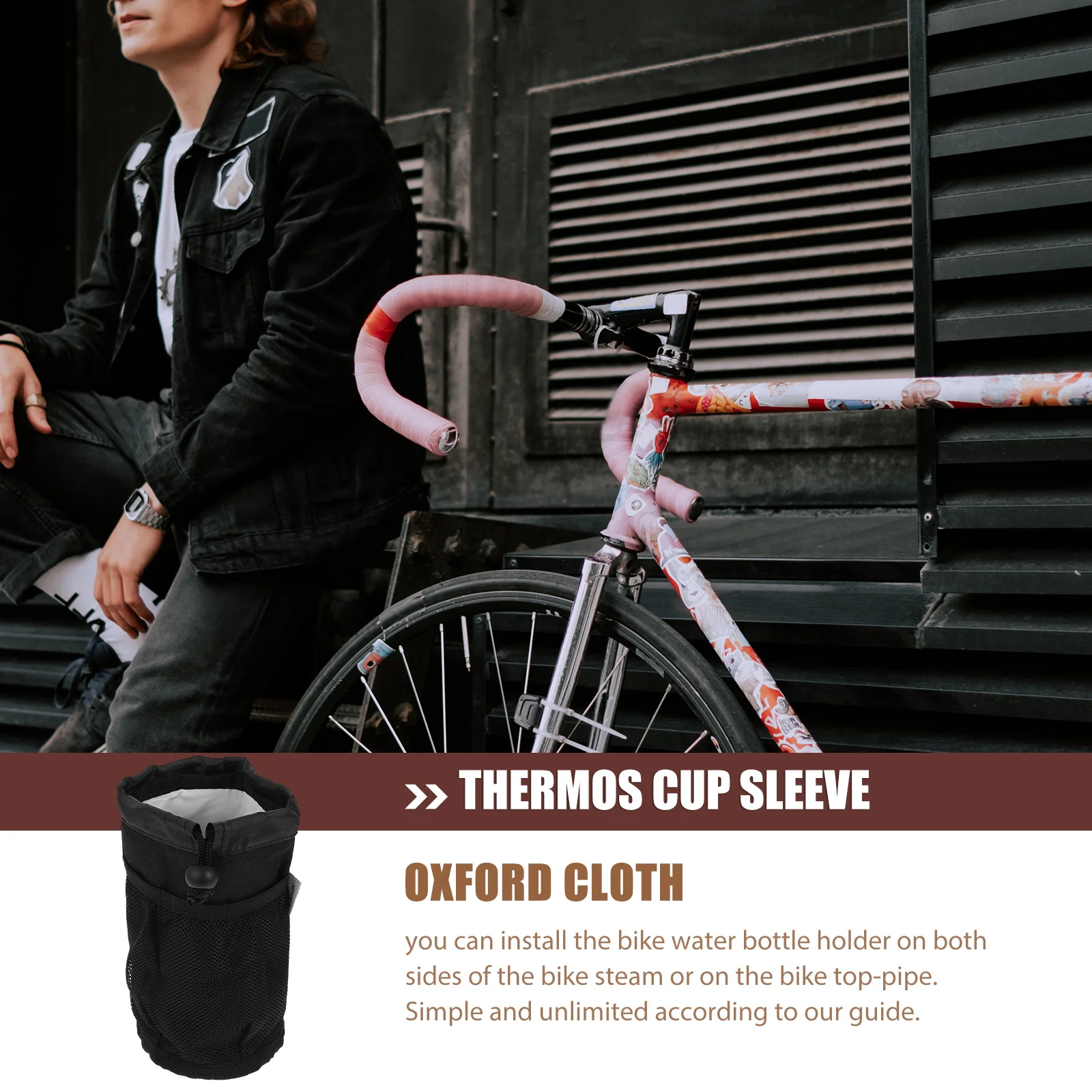 

Stroller Cup Holder Oxford Cloth Protector for Baby Bottles Drinks Cups Portable Travel Bottle Rack Bike St Universal