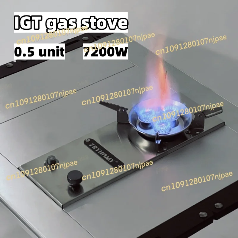 IGT ガスコンロ 7200W 0.5台 ステンレス製 IGT バーナープレート 折りたたみ式アダプター IGT テーブルガスコンロ 卓上 ポータブル 3口バーナー