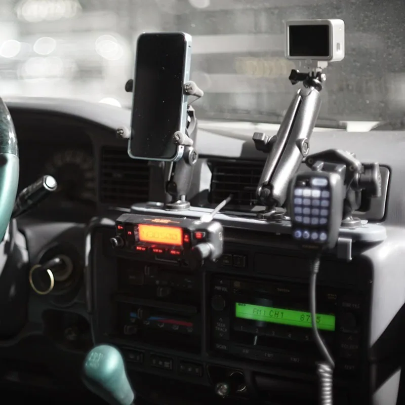 Phone Holder For Toyota 80 Land Cruiser Off-road Walkie-Talkie Stand Hand Microphone Stand Land Cruiser FJ80 GoPro Camera Mount