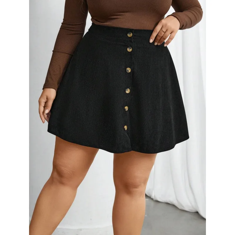 

Женская вельветовая юбка из мягкой ткани с высокой талией, модная модель для весны и лета