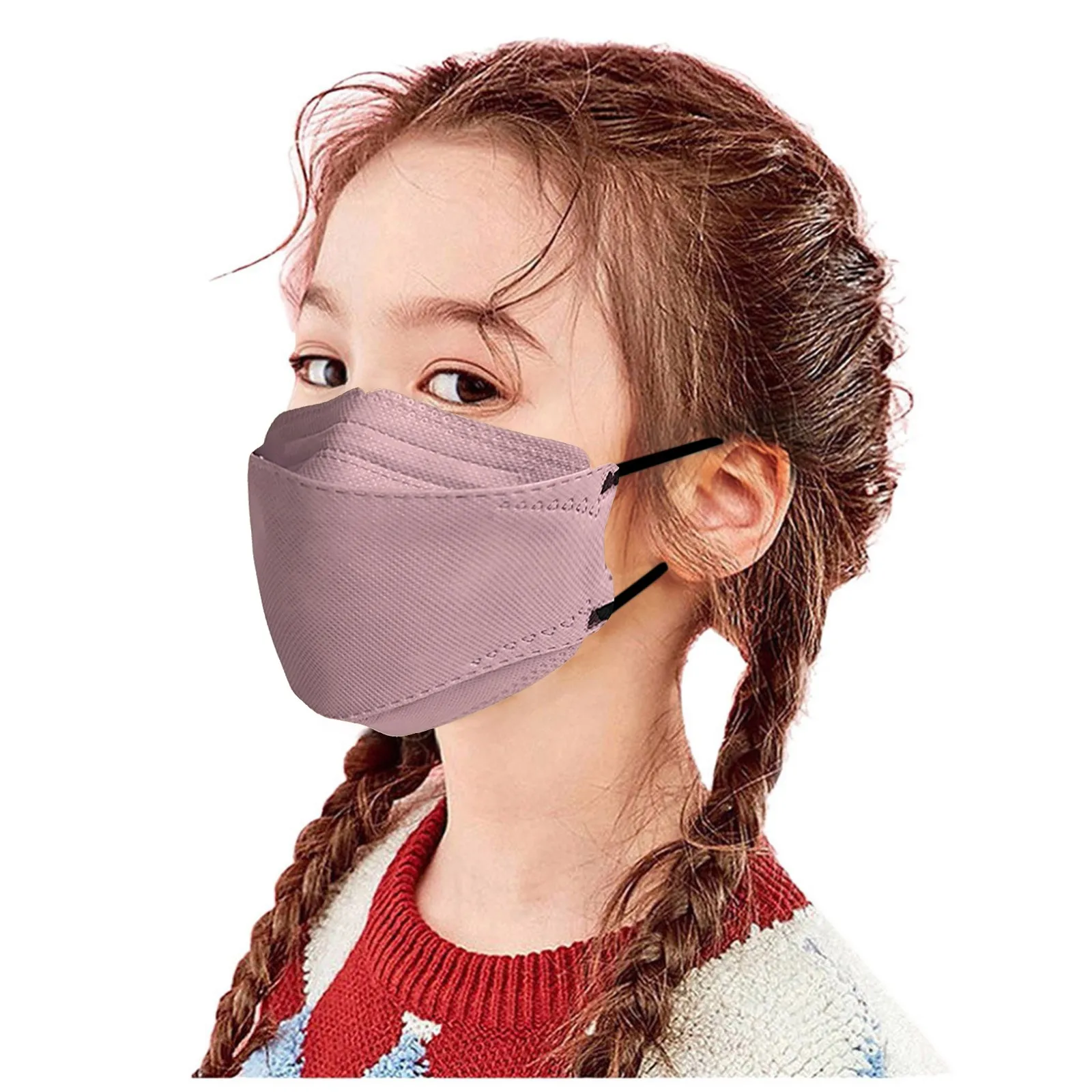 10 Buah Masker Anak-anak Masker Anak-anak Multiwarna Masker Debu Praktis dan Portabel Pelindung Tiga Dimensi Warna Solid