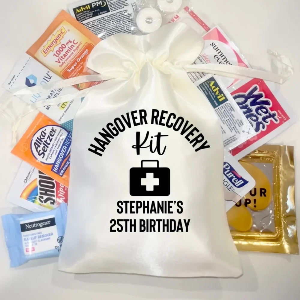 25 Hangover Kit|Custom Recovery Kit|Bachelorette Party Favor Bags|Boozebag|Birthday Party Favor Bags|Party Favors|Welcome Bag