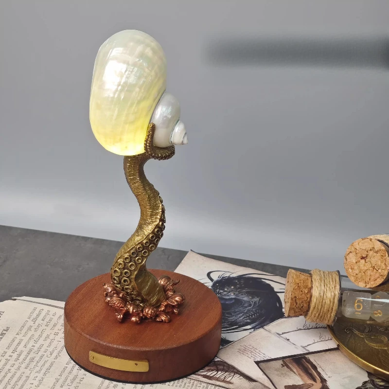

Night light rechargeable conch decorative antique table lamp