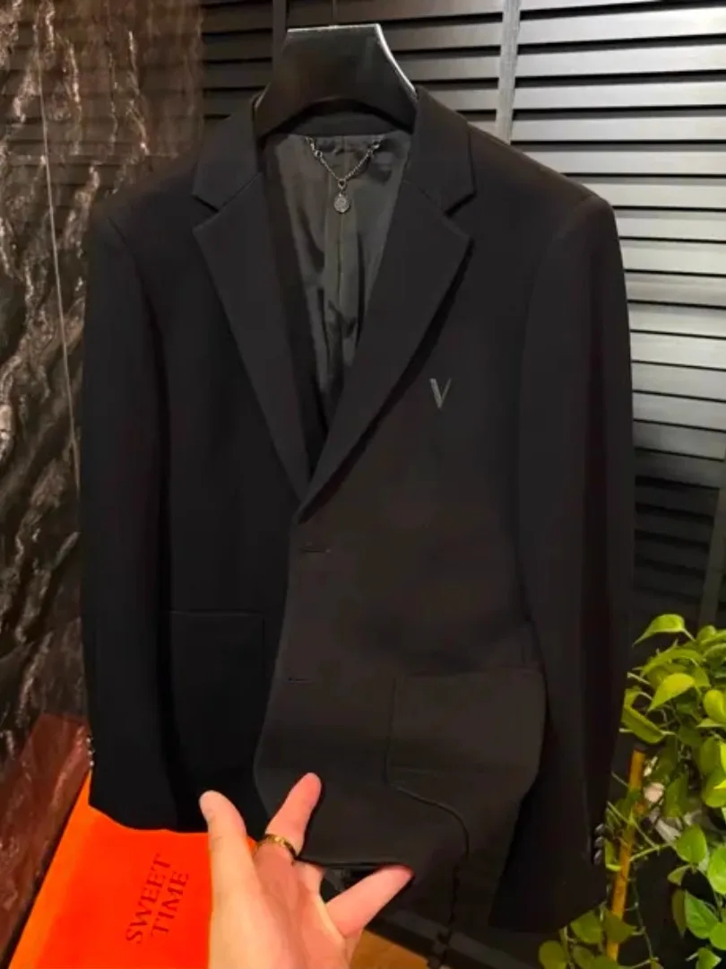 

High Quali Men's Casual Suit Spring Autumn New Faionable Versatile Busin European Sle Trendy Haome Breathable Urb...