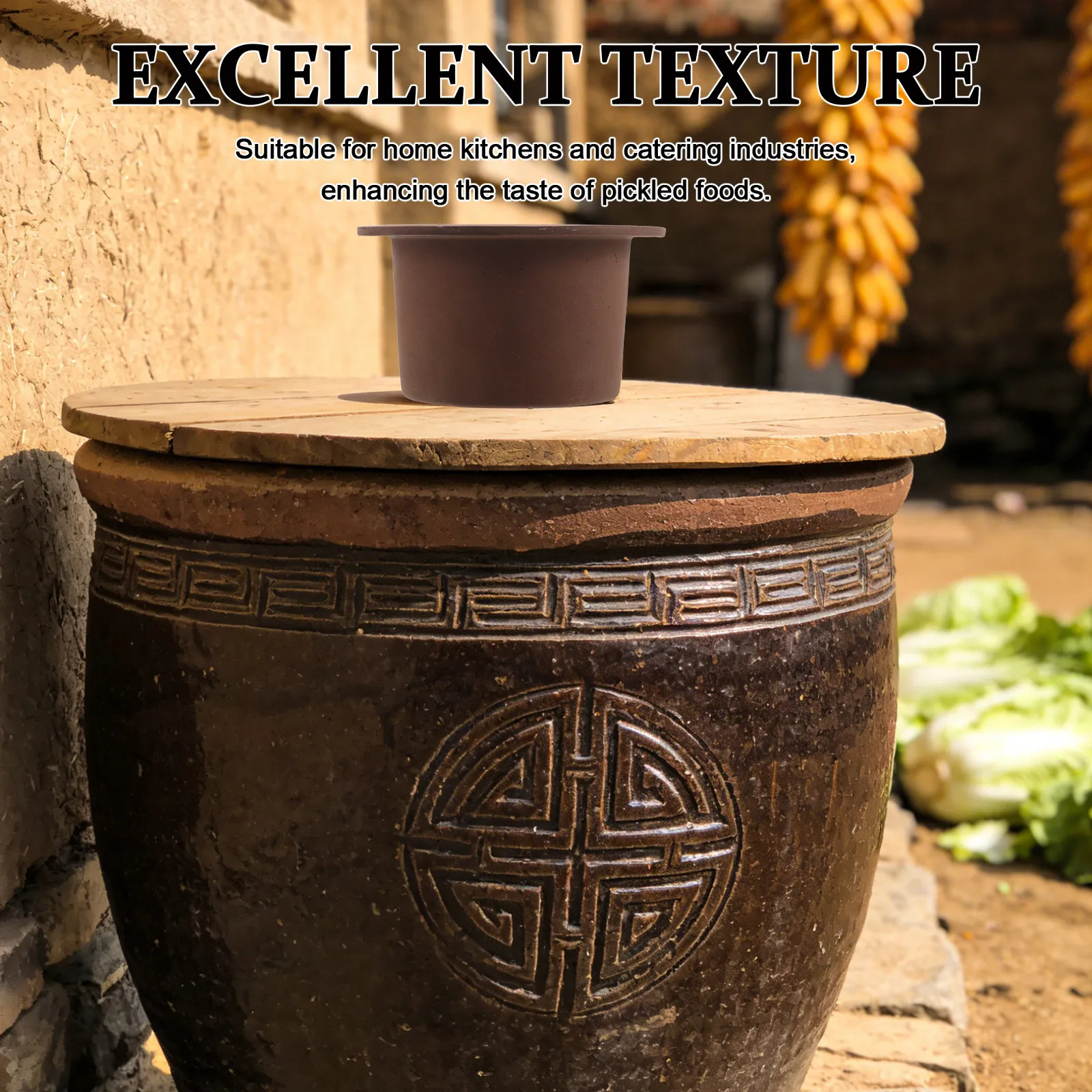 Fermentation Weight Ceramic 12.5cm Od 10Cm Id Submersion Press Plate for Pickle Jar Sauerkraut Kimchi Fermenting Lids