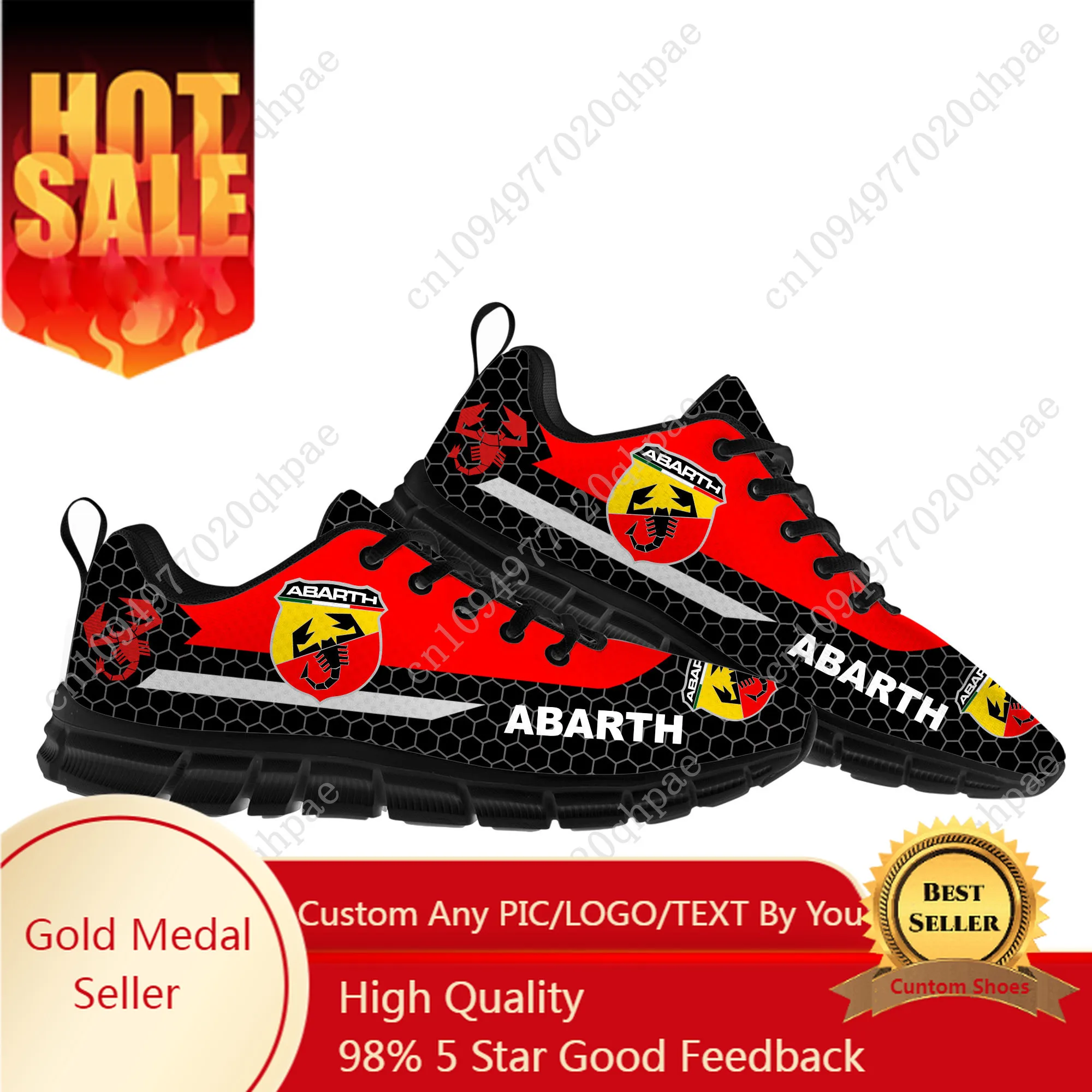 

A-Abarths Mens Womens Teenager Customized Sneakers DIY Casual Tailor-Made Shoe High Quality Couple Sports Shoes