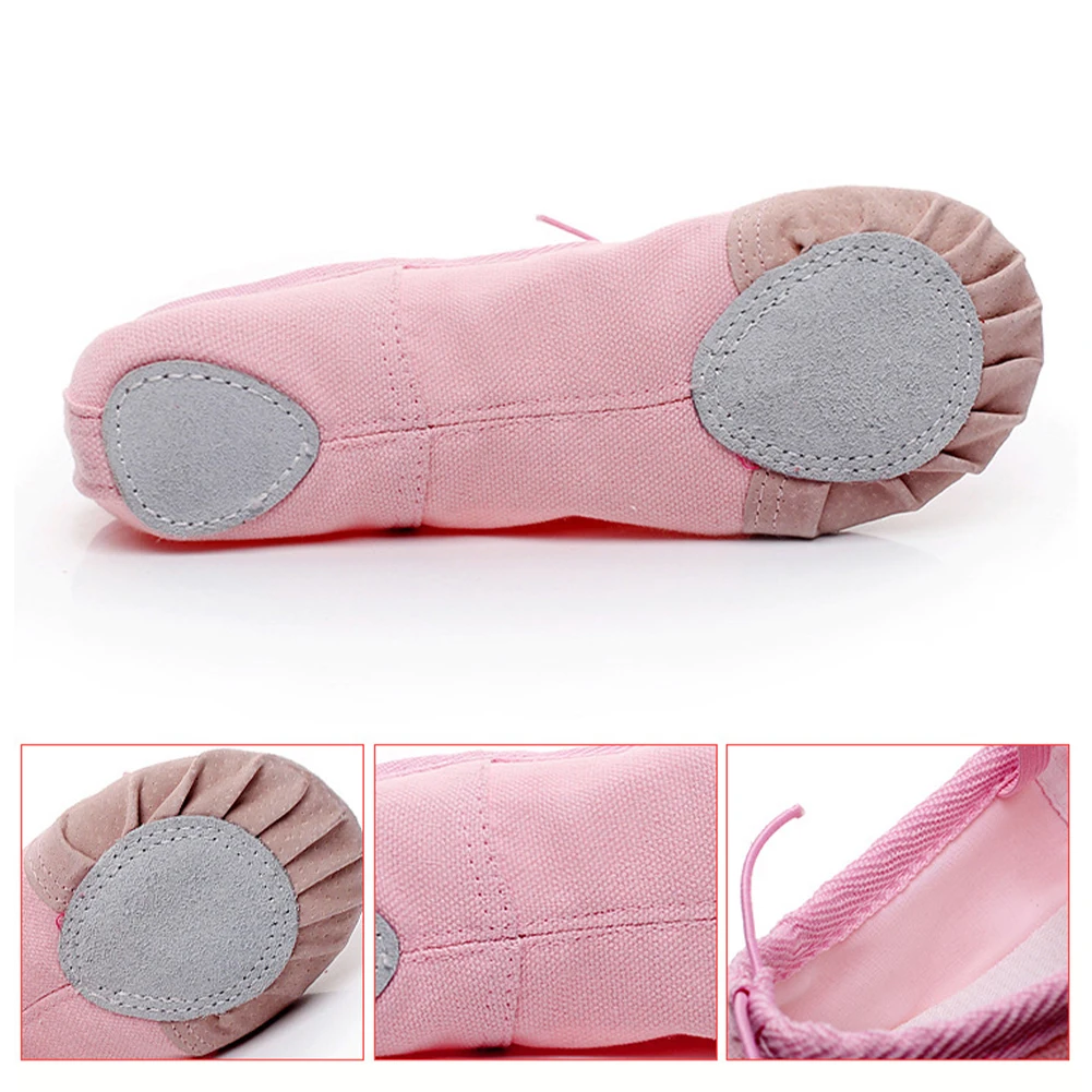 Professional Canvas Soft Sole Girls Ballet Shoes Kids Dance Slippers Ballet Dance Female Ballet Yoga Gym Dance Practice Shoes