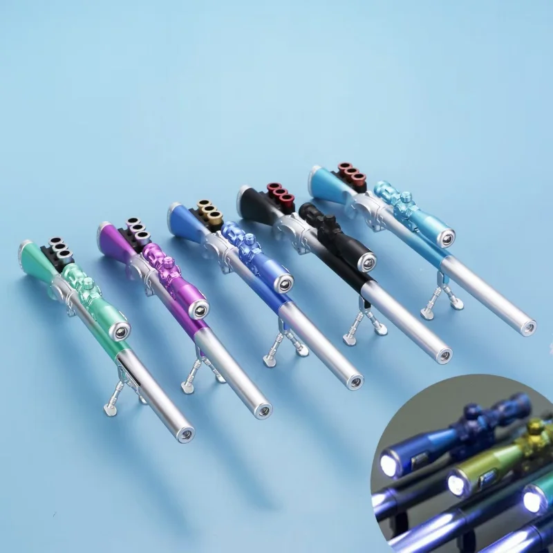 

30pcs/lot Creative Gun Shape Light Gel Pen Cute 0.5mm Black Ink Neutral Pen School writing Supplies Promotional Gift