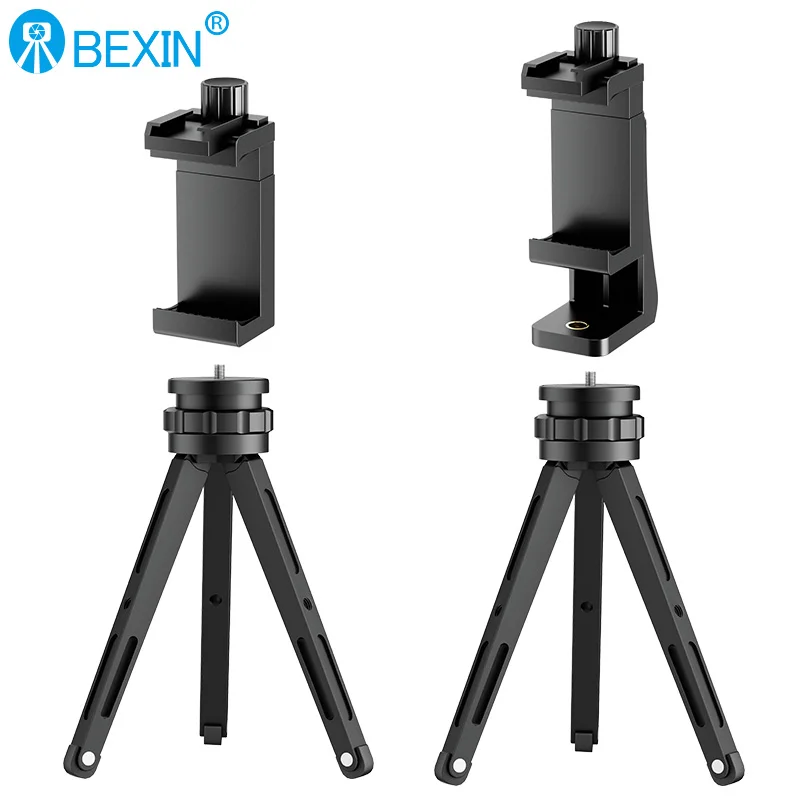 범용 휴대폰 클립, 360 도 삼각대 마운트 어댑터, 1/4 인치 나사, 아이폰용 조절 가능