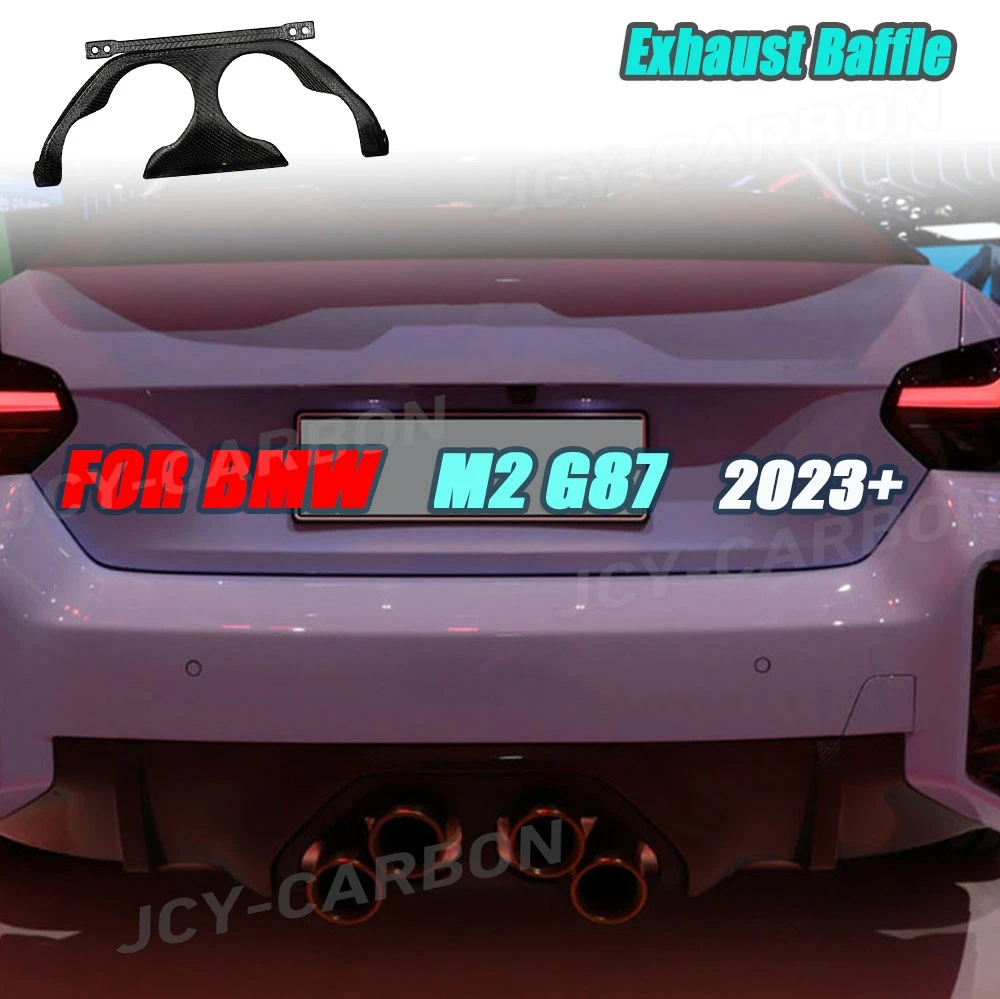 

JCYECF for BMW 2 Series M2 G87 2 Door 2023 + Dry Carbon Rear Lip Spoiler Diffuser Exhaust Baffle Trim FRP Rear Bumper Exhaust